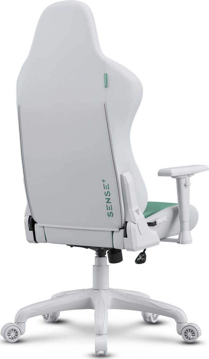 Геймерське крісло SENSE7 Spellcaster FUKU PU Крісло білий/зелений Стиль і комфорт для геймерів у яскравих кольорах - Зображення 7