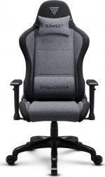 Тканинне крісло SENSE7 Spellcaster FUKU чорно-сірий Комфорт і стиль для геймерів у елегантному дизайні - Зображення 3