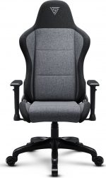 Тканинне крісло SENSE7 Spellcaster FUKU чорно-сірий Комфорт і стиль для геймерів у елегантному дизайні - Зображення 4