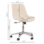 Офісне крісло Szchara Pietro - Бежевий оксамит - Зображення 5