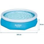 Надувний басейн Bestway 57270, 305 х 76 см з фільтруючим насосом – ідеальне рішення для відпочинку у власному дворі - Зображення 3