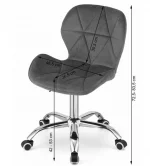 Обертовий стілець Lugano чорний (хромована основа): Комфорт і стиль для вашого офісу та дому - Зображення 2