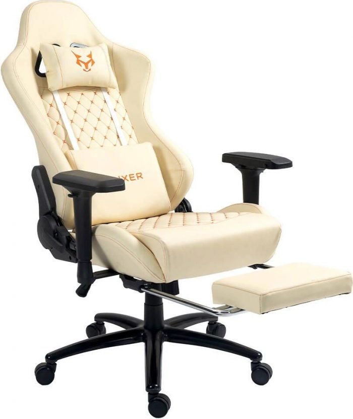 Геймерське крісло Lynxer Prestige Chair екошкіра бежевого кольору Комфорт та стиль - Зображення 2