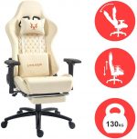 Геймерське крісло Lynxer Prestige Chair екошкіра бежевого кольору Комфорт та стиль - Зображення 3