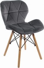 Крісло MUFART ELVA 3373 - Сірий Оксамит для Вашого Стильного Інтер'єру