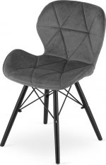 Крісло MUFART ELVA 3751 сірий оксамит на чорних ніжках - Зображення 5