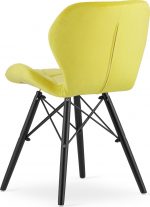 Крісло MUFART ELVA 3747 жовтий оксамит на чорних ніжках - Зображення 3
