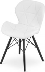 Крісло MUFART ELVA 3744: Біле екокрісло на чорних ніжках - Зображення 5