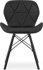 Крісло MUFART ELVA 3745 чорна екошкіра на чорних ніжках: Вишуканий стиль - Зображення 2