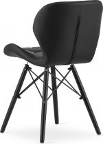 Крісло MUFART ELVA 3745 чорна екошкіра на чорних ніжках: Вишуканий стиль - Зображення 3