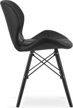 Крісло MUFART ELVA 3745 чорна екошкіра на чорних ніжках: Вишуканий стиль - Зображення 4