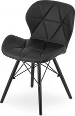 Крісло MUFART ELVA 3745 чорна екошкіра на чорних ніжках: Вишуканий стиль - Зображення 5