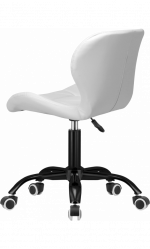 Офісне крісло SKY74A екошкіра біле на чорній ніжці - Зображення 4