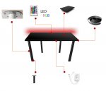 Ігровий стіл German Destroyer FX1 135х75х65 – поєднання елегантного дизайну та максимального комфорту для геймерів - Зображення 3