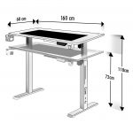 Геймерський стіл ELECTRA CRF16ELWH білий - Зображення 2