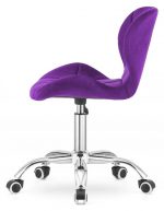 Поворотне крісло Lugano Фіолетовий з металевою ніжкою елегантність та зручність у вашому офісі - Зображення 4