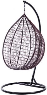 Підвісне Садове Крісло-Кокон Коричневий Velaco ITAKA-BR без Подушки - Стильний Вибір - Зображення 4