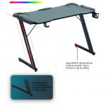 Геймерський стіл RGB ATOS Carbon 120 x 60 - Стиль та функціональність для вашого ігрового простору - Зображення 7