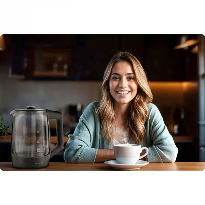 Електрочайник 1.7 л Berdsen BD-711 з боросилікатного скла - Зображення 9