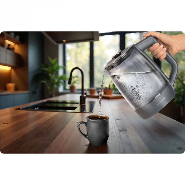 Електрочайник 1.7 л Berdsen BD-711 з боросилікатного скла - Зображення 15