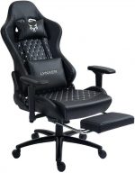 Геймерське крісло Lynxer Prestige екошкіра чорно-сіре комфорт та стиль - Зображення 5