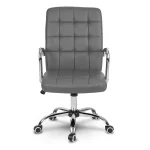 Сірий шкіряний офісний стілець Benton - Зображення 3