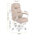 Офісне крісло Sofotel Batory - коричневе - 240803 - Зображення 11