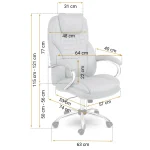 Офісне крісло Sofotel Batory - світло-сіре - Зображення 11