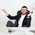 Офісне крісло Sofotel Porto - чорна тканина - Зображення 7