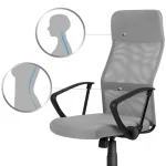 Світло-сіре офісне крісло з мікросітки Sofatel Sydney - Зображення 7