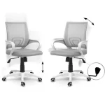 Офісне крісло Sofotel Latok з мікросітки світло-сірий - Зображення 12