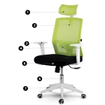 Офісне крісло Sofotel Rotar з мікросітки зелене - Зображення 13