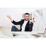 Офісне крісло Sofotel Nicea сіре з мікросітки - Зображення 8