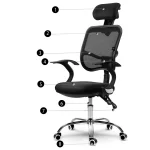 Офісне крісло Sofotel Ryga з мікросітки чорне - Зображення 6