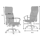 Офісне крісло з мікросітки Sofatel Sydney блакитне - Зображення 6