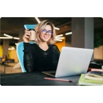 Офісне крісло Sofotel Formax синє з мікросітки - Зображення 8