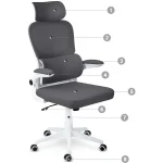 Графітове офісне крісло з мікросітки Sofotel Formax - Зображення 5