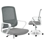 Офісне крісло Sofotel Wizo з мікросітки сіро-біле - Зображення 2