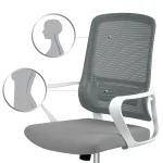 Офісне крісло Sofotel Wizo з мікросітки сіро-біле - Зображення 13