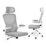 Офісне крісло Sofotel Brass з мікросітки, сіре - Зображення 9