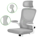 Офісне крісло Sofotel Brass з мікросітки, сіре - Зображення 12