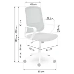 Офісне крісло Sofotel Wizo з мікросітки сіро-біле - Зображення 15