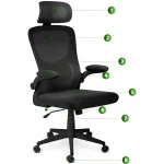 Офісне крісло Sofotel Brass з мікросітки чорне - Зображення 15