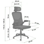 Офісне крісло Sofotel Brass з мікросітки чорне - Зображення 12