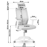 Офісне крісло Sofotel Rotar бежеве з мікросітки - Зображення 16