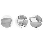 Офісне крісло Sofotel Labi з мікросітки сіре - Зображення 8