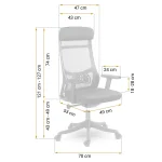 Офісне крісло Sofotel Brema з мікросітки чорне - Зображення 10