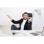 Офісне крісло Sofotel Brema з мікросітки чорне - Зображення 14