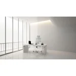 Офісне крісло Sofotel Rotar сіре з мікросітки - Зображення 10