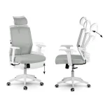 Офісне крісло Sofotel Rotar сіре з мікросітки - Зображення 12